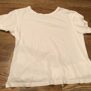 Plain white boxy tee